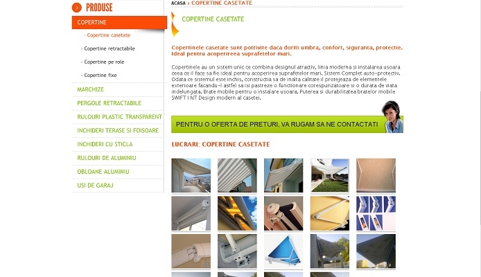Creare site, umbrire si protectie - Tent Modern - layout site, produse.jpg